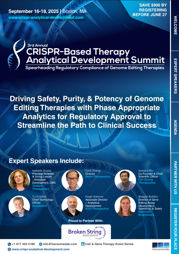 3rd CRISPR-Based Therapy Analytical Development Brochure Thumbnail 3rd CRISPR-Based Therapy Analytical Development Brochure Thumbnail